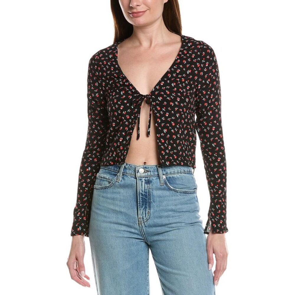 Rolla's Womens  Maggie Alpine Floral Top, Black